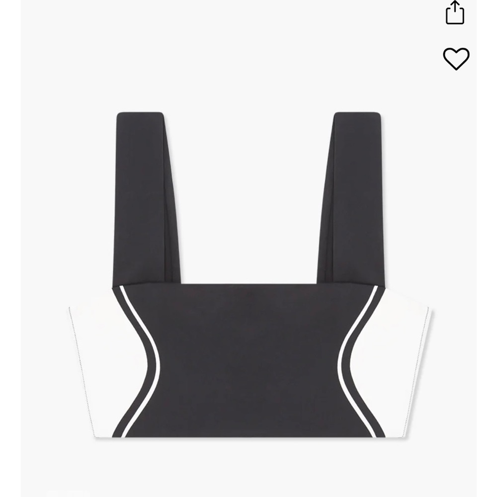 WeWoreWhat HOURGLASS COLORBLOCK LONGLINE BANDEAU BRA TOP - Size L - NWT